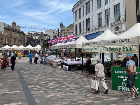 Barnums pliants du marché de Barnsley