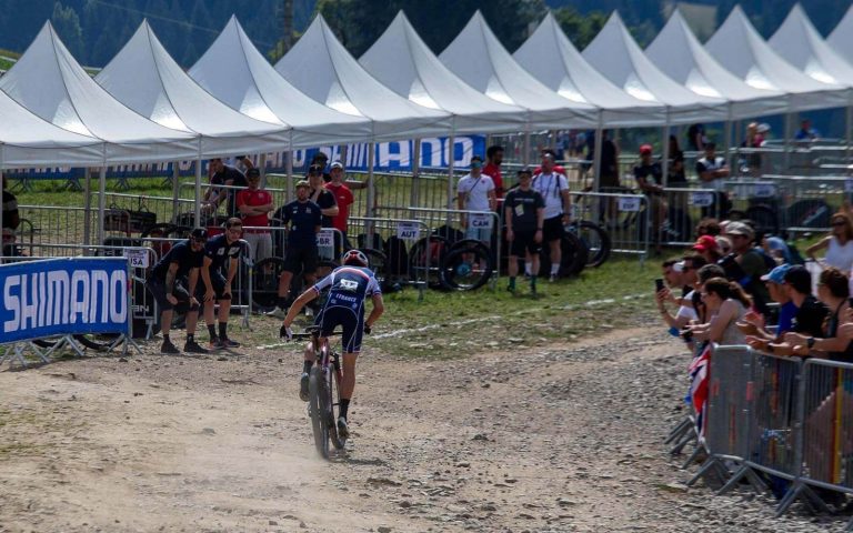 Tentes pliantes au championnat du monde de VTT