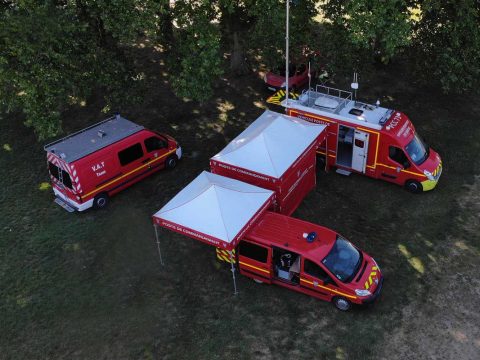 Tente pour sapeurs pompiers